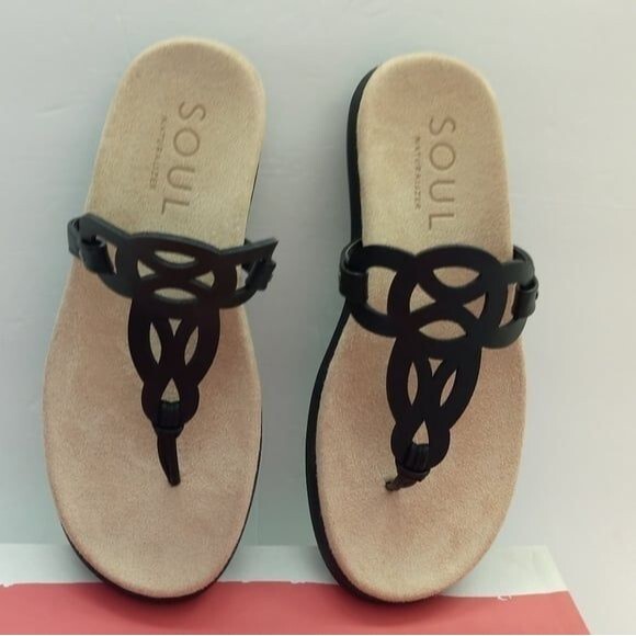 SOUL Naturalizer Women's Janice Black Cutout Lightweight Sandal-Size 6.5 $79 - Picture 1 of 4